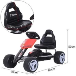 Homcom - Kart A Pedales Con Asiento Ajustable 11 Homcom - Kart A Pedales Con Asiento Ajustable -Juguetería medias 1248