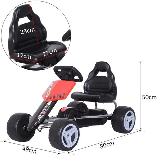 Homcom - Kart A Pedales Con Asiento Ajustable 5 Homcom - Kart A Pedales Con Asiento Ajustable - Imagen 3