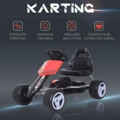 Homcom - Kart A Pedales Con Asiento Ajustable 12 Homcom - Kart A Pedales Con Asiento Ajustable -Juguetería medias 1249