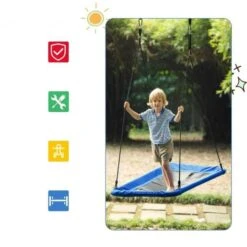 Outsunny - Columpio Infantil Jardín De Oxford Metal -Juguetería medias 1313