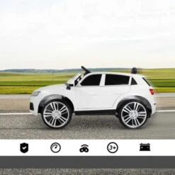 Homcom - Coche Eléctrico Audi Q5 Blanco -Juguetería medias 1329
