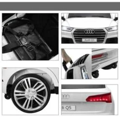 Homcom - Coche Eléctrico Audi Q5 Blanco -Juguetería medias 1331