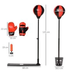 Homcom - Saco De Boxeo De Pie Grande -Juguetería medias 1408