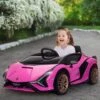 Homcom - Lamborghini SIAN Eléctrico Rosa -Juguetería medias 1420