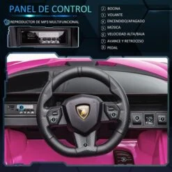 Homcom - Lamborghini SIAN Eléctrico Rosa 15 Homcom - Lamborghini SIAN Eléctrico Rosa -Juguetería medias 1424