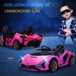 Homcom - Lamborghini SIAN Eléctrico Rosa 16 Homcom - Lamborghini SIAN Eléctrico Rosa -Juguetería medias 1425