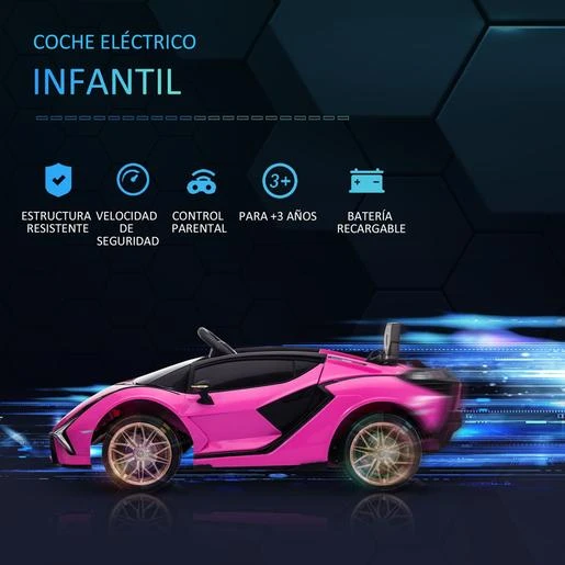 Homcom - Lamborghini SIAN Eléctrico Rosa 9 Homcom - Lamborghini SIAN Eléctrico Rosa - Imagen 7