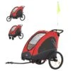 Homcom - Remolque Infantilpara Bicicleta 3 En 1 Rojo Y Negro -Juguetería medias 1440
