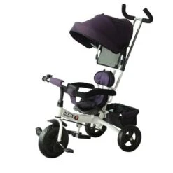 Homcom - Triciclo Para Niños Con Capota Morado HomCom