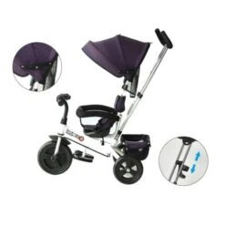 Homcom - Triciclo Para Niños Con Capota Morado HomCom -Juguetería medias 1461