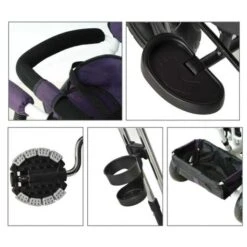 Homcom - Triciclo Para Niños Con Capota Morado HomCom -Juguetería medias 1462