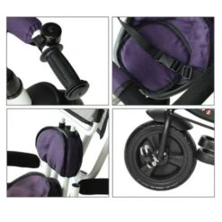 Homcom - Triciclo Para Niños Con Capota Morado HomCom -Juguetería medias 1463