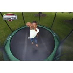 Cama Elástica Con Red Berg Champion Verde 330 -Juguetería medias 1537