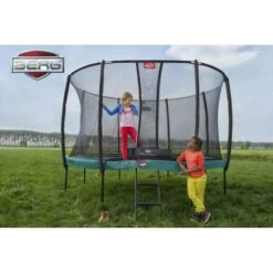 Cama Elástica Con Red Berg Champion Verde 330 -Juguetería medias 1538