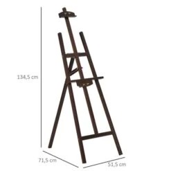 Homcom - Caballete De Madera Con Trípode Marrón -Juguetería medias 158