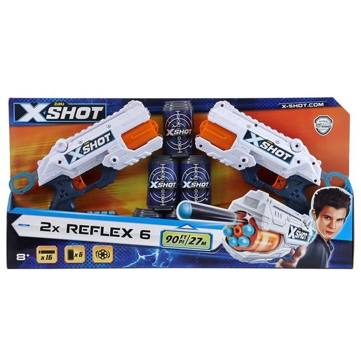 Zuru X-Shot - Pack 2 Pistolas Reflex 6 Con 16 Dardos 3 Zuru X-Shot - Pack 2 Pistolas Reflex 6 Con 16 Dardos