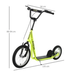 Homcom - Patinete Scooter Ajustable Neon -Juguetería medias 1899
