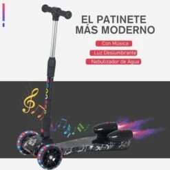 Homcom - Patinete Scooter Con Efectos De Luz Y Sonido -Juguetería medias 1925