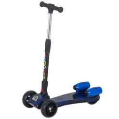 Homcom - Patinete Scooter Azul Con Efectos De Luz Y Sonido -Juguetería medias 1956