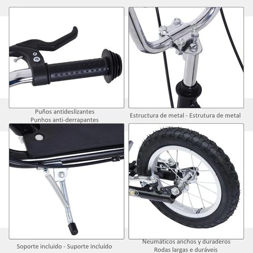 Homcom - Patinete Con Ruedas Grandes 8 Homcom - Patinete Con Ruedas Grandes - Imagen 6