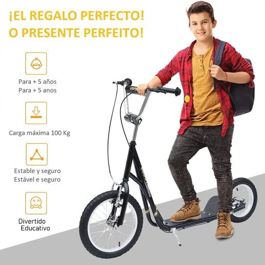 Homcom - Patinete Con Ruedas Grandes 9 Homcom - Patinete Con Ruedas Grandes - Imagen 7