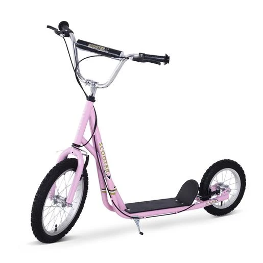 Homcom - Patinete Scooter Ajustable 2 Ruedas Grande Rosa 3 Homcom - Patinete Scooter Ajustable 2 Ruedas Grande Rosa