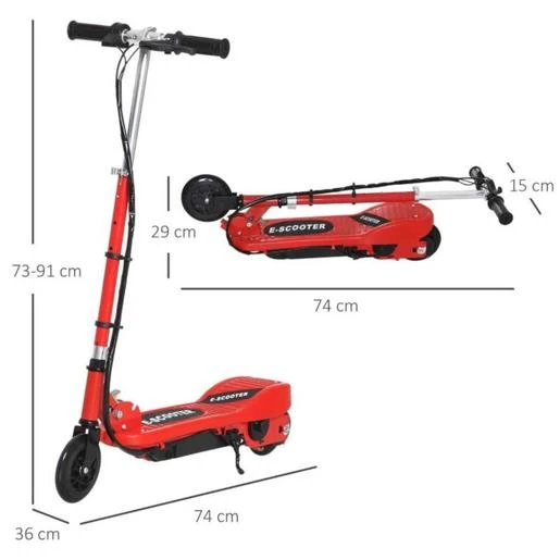 Homcom - Patinete Eléctrico Plegable Acero Rojo HomCom 7 Homcom - Patinete Eléctrico Plegable Acero Rojo HomCom - Imagen 5