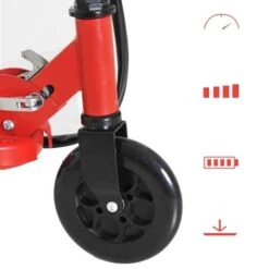 Homcom - Patinete Eléctrico Plegable Acero Rojo HomCom 19 Homcom - Patinete Eléctrico Plegable Acero Rojo HomCom -Juguetería medias 2071