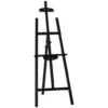 Homcom - Caballete De Madera Con Trípode Negro