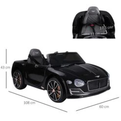 Homcom - Bentley GT Negro Batería Con Control Remoto -Juguetería medias 2250
