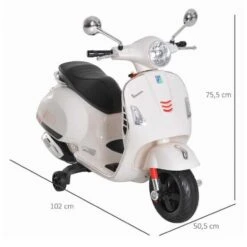 Homcom - Moto Eléctrica Infantil Blanco HomCom -Juguetería medias 2274