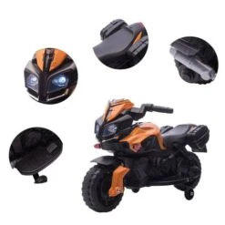 Homcom - Moto Infantil Eléctrica Negra Y Naranja 10 Homcom - Moto Infantil Eléctrica Negra Y Naranja -Juguetería medias 2285