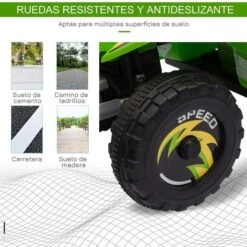 Homcom - Quad Eléctrico Batería 6V Verde 17 Homcom - Quad Eléctrico Batería 6V Verde -Juguetería medias 2346
