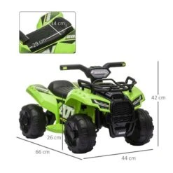 Homcom - Quad Eléctrico Con Faros LED Verde 13 Homcom - Quad Eléctrico Con Faros LED Verde -Juguetería medias 2362