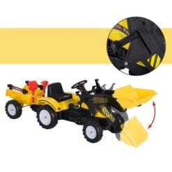 Homcom - Tractor Excavadora Infantil Con Cargador -Juguetería medias 2394