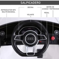 Homcom - Audi TT Eléctrico Blanco 14 Homcom - Audi TT Eléctrico Blanco -Juguetería medias 2457