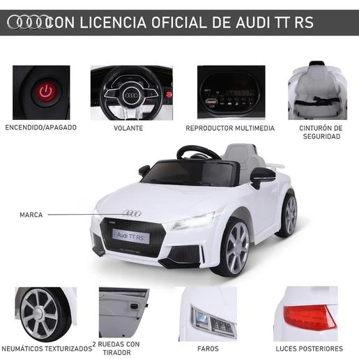 Homcom - Audi TT Eléctrico Blanco 9 Homcom - Audi TT Eléctrico Blanco - Imagen 7