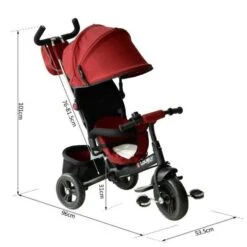 Homcom - Triciclo Para 3 En 1 Niños Rojo HomCom -Juguetería medias 2463