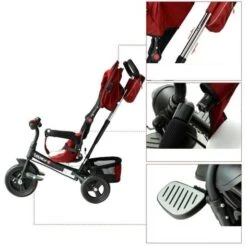 Homcom - Triciclo Para 3 En 1 Niños Rojo HomCom -Juguetería medias 2466