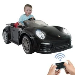 Injusa - Porsche 911 Turbo S 12V Negro -Juguetería medias 2497