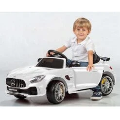 Mercedes AMG GTR Blanco Vehículo De Batería 12 V 9 Mercedes AMG GTR Blanco Vehículo De Batería 12 V -Juguetería medias 2514