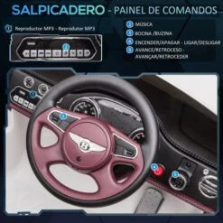 Homcom - Coche Eléctrico Bentley Mulsanne Blanco 15 Homcom - Coche Eléctrico Bentley Mulsanne Blanco -Juguetería medias 2545