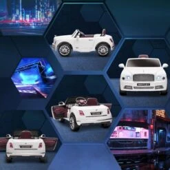 Homcom - Coche Eléctrico Bentley Mulsanne Blanco 18 Homcom - Coche Eléctrico Bentley Mulsanne Blanco -Juguetería medias 2548