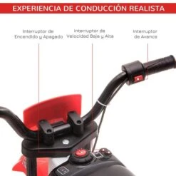 Homcom - Moto Eléctrica Rojo-blanco -Juguetería medias 2599