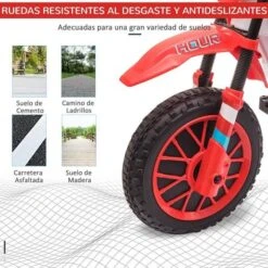 Homcom - Moto Eléctrica Rojo-blanco -Juguetería medias 2601