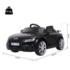 Homcom - Audi TT Eléctrico Negro -Juguetería medias 2606