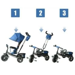 Homcom - Triciclo Para 3 En 1 Niños Azul HomCom -Juguetería medias 2653