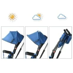 Homcom - Triciclo Para 3 En 1 Niños Azul HomCom -Juguetería medias 2654