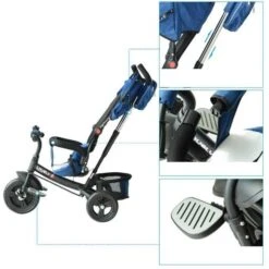 Homcom - Triciclo Para 3 En 1 Niños Azul HomCom -Juguetería medias 2655