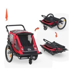 Homcom - Remolque De Bicicleta Infantil 2 En 1 -Juguetería medias 2747